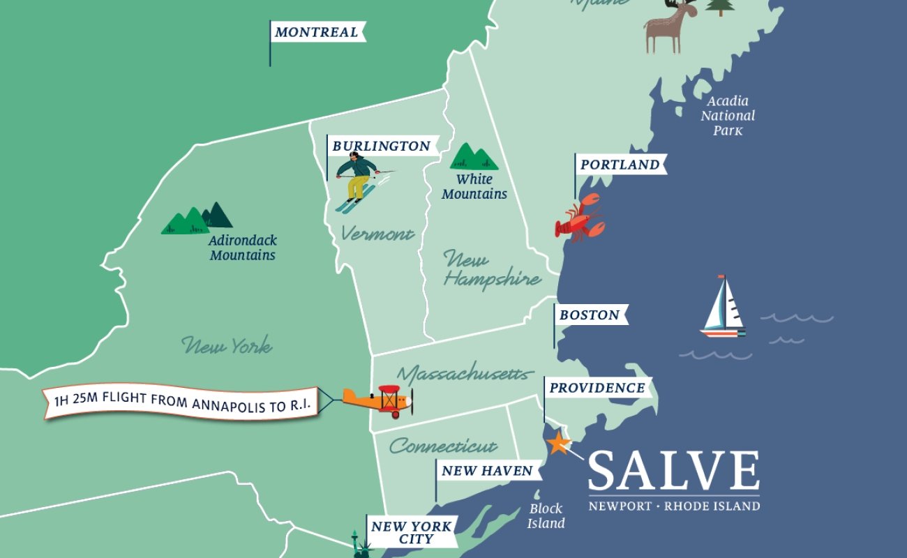Salve Regina location map