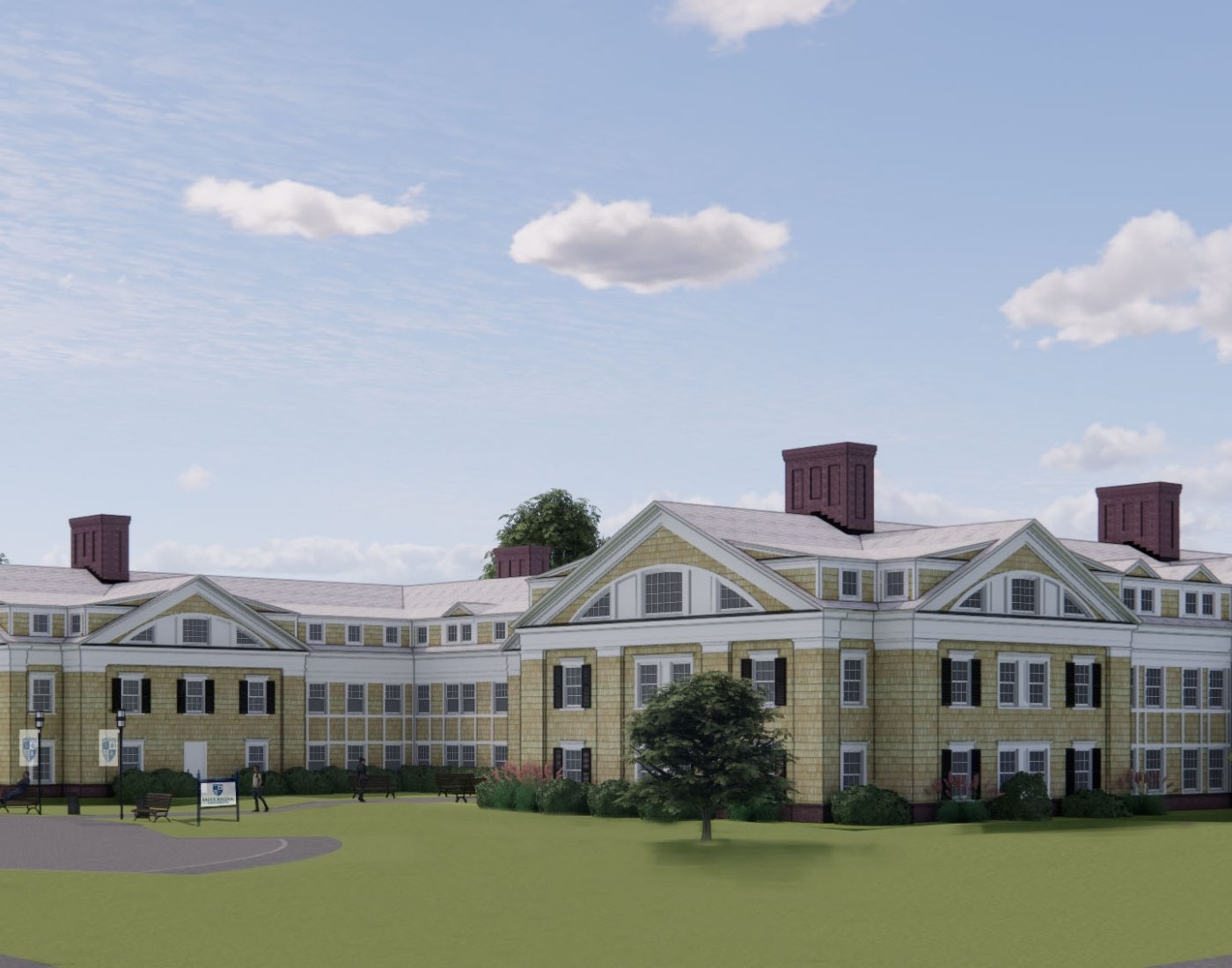 New Salve Regina University residence hall rendering