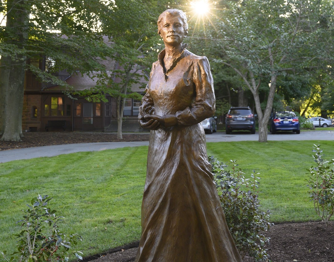 Catherine McAuley statue on Salve Regina University campus