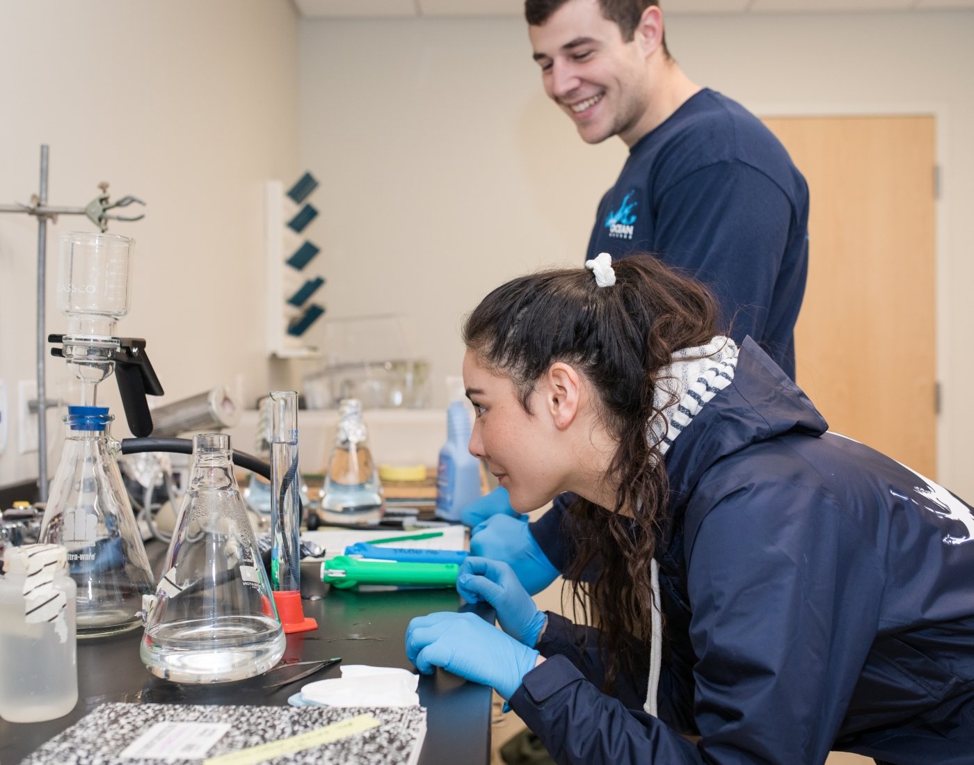 Students Evaluating in the Lab