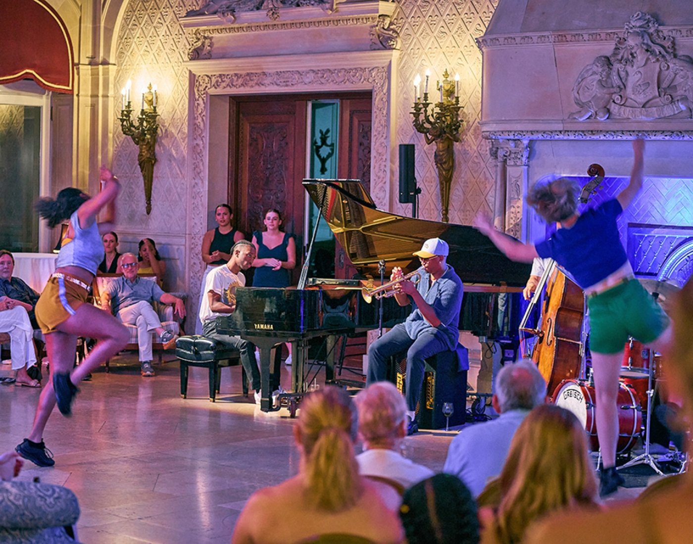 students dance in Ochre Court