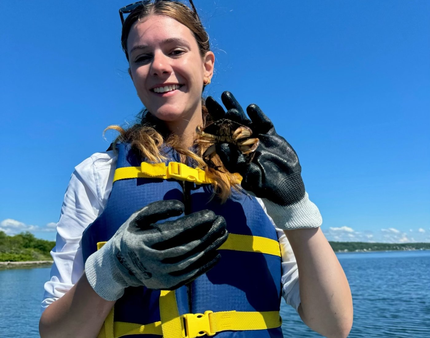 Student exploring marine life in the Salve Compass program