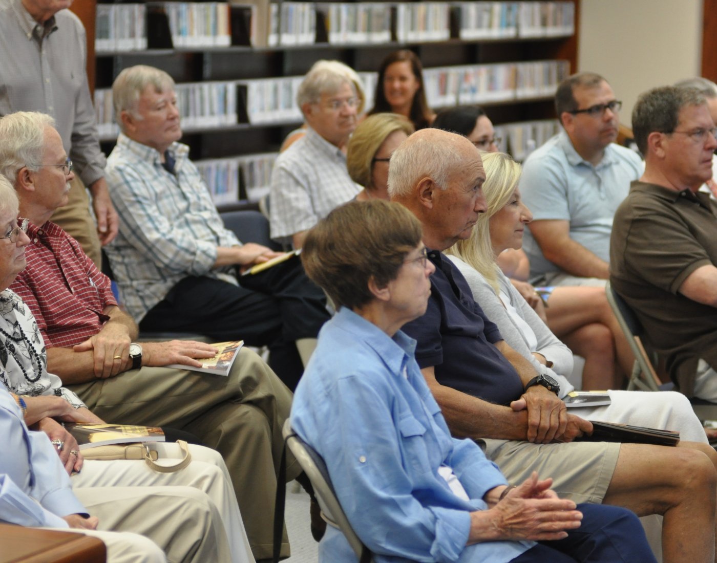 Circle of Scholars members attend an event in McKillop Library.
