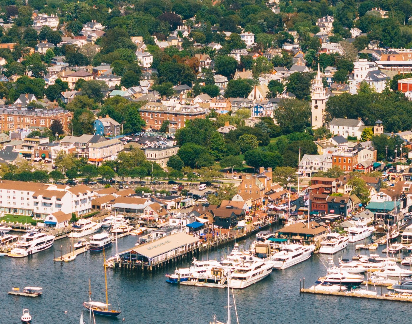 Aerial image of Newport, Rhode Island