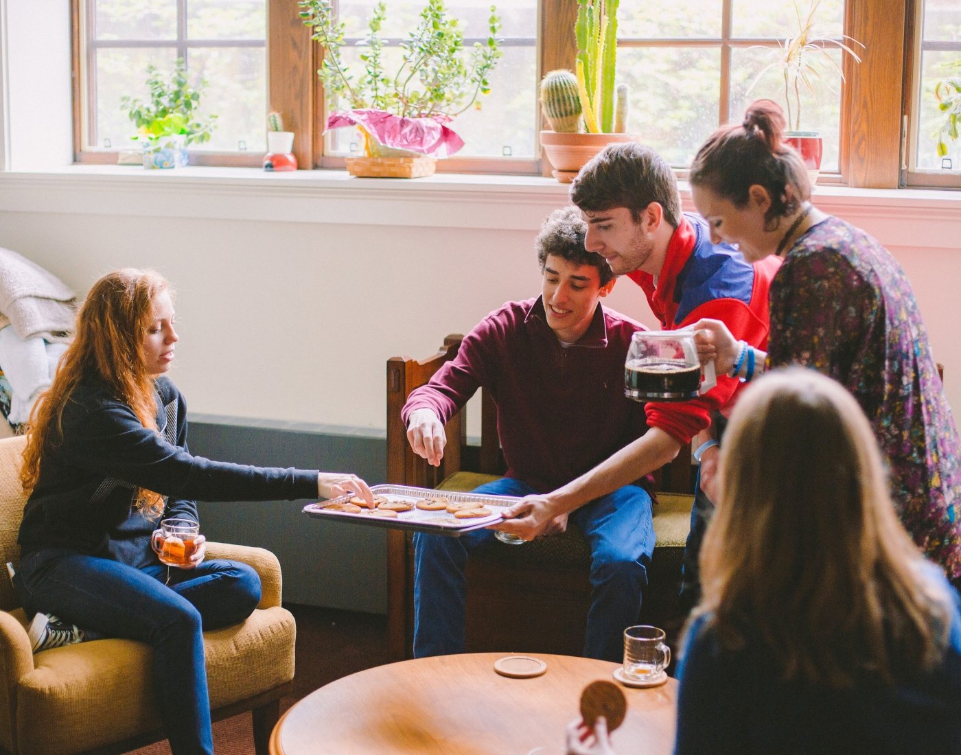 students having cookies center for spiritual life