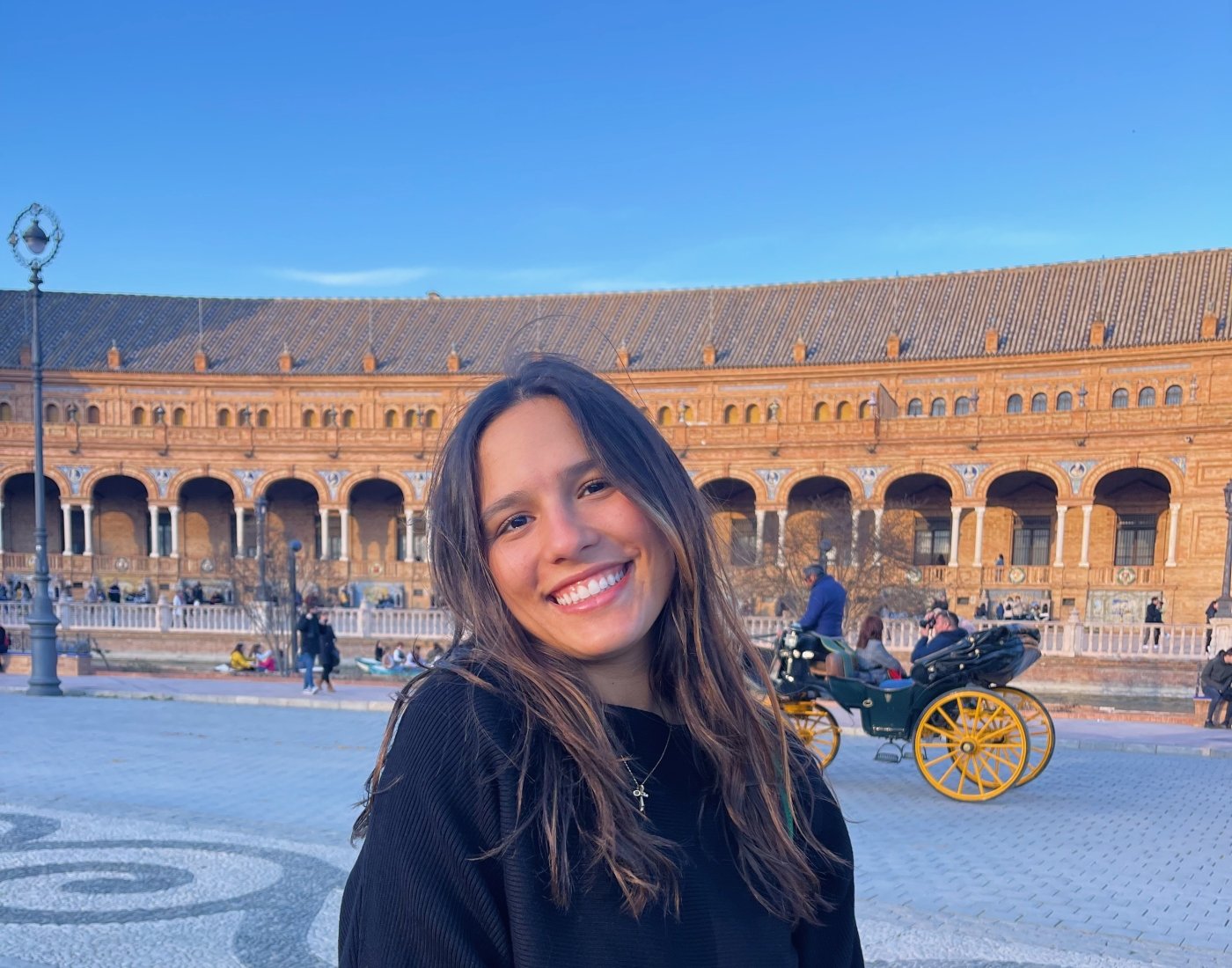 Panayiota study abroad Veronis plaza de espana Seville,Spain