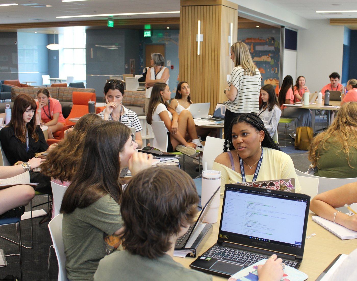 Summer Institute of Politics students in library