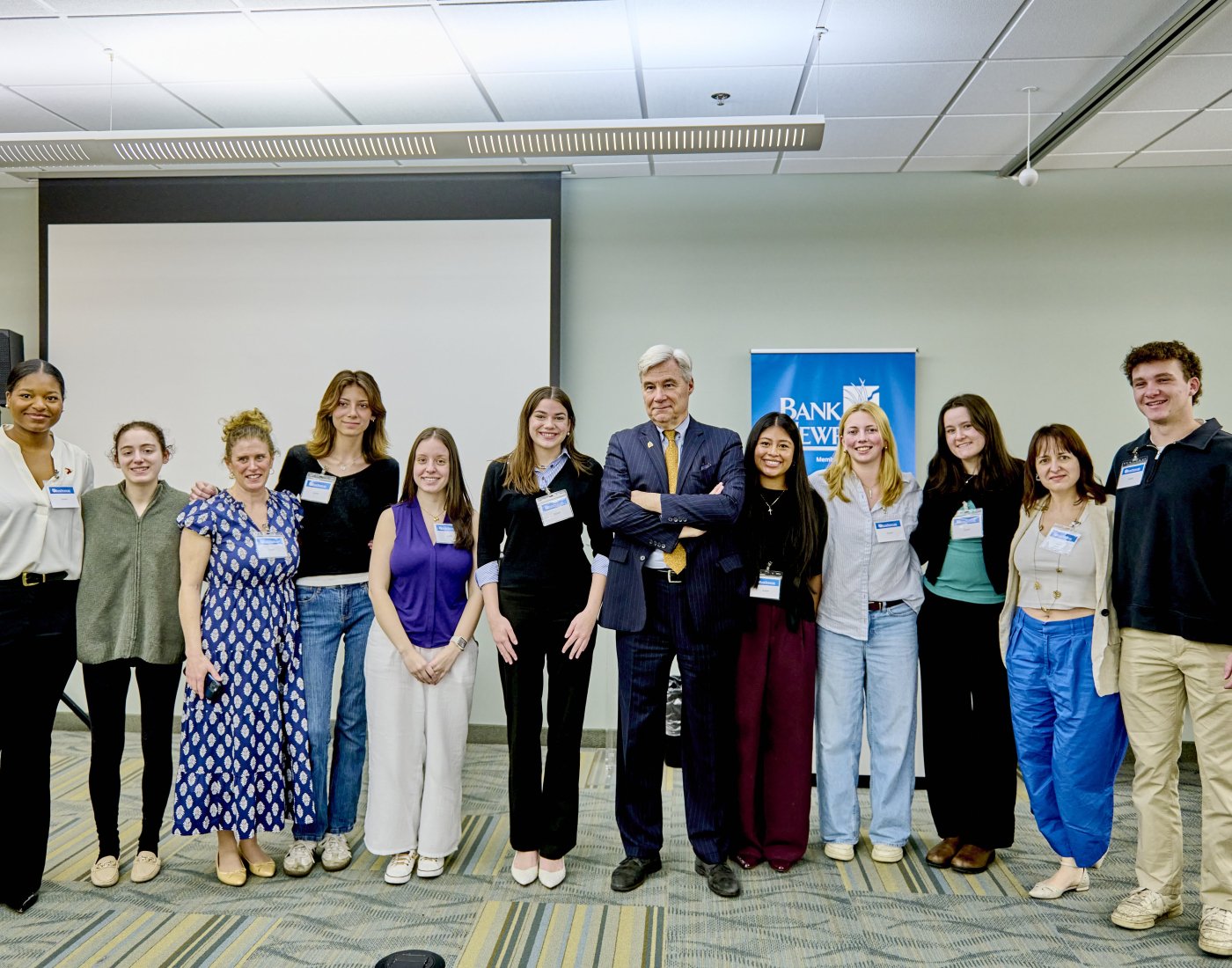 Civic Leadership Lab scholars with Senator Whitehouse