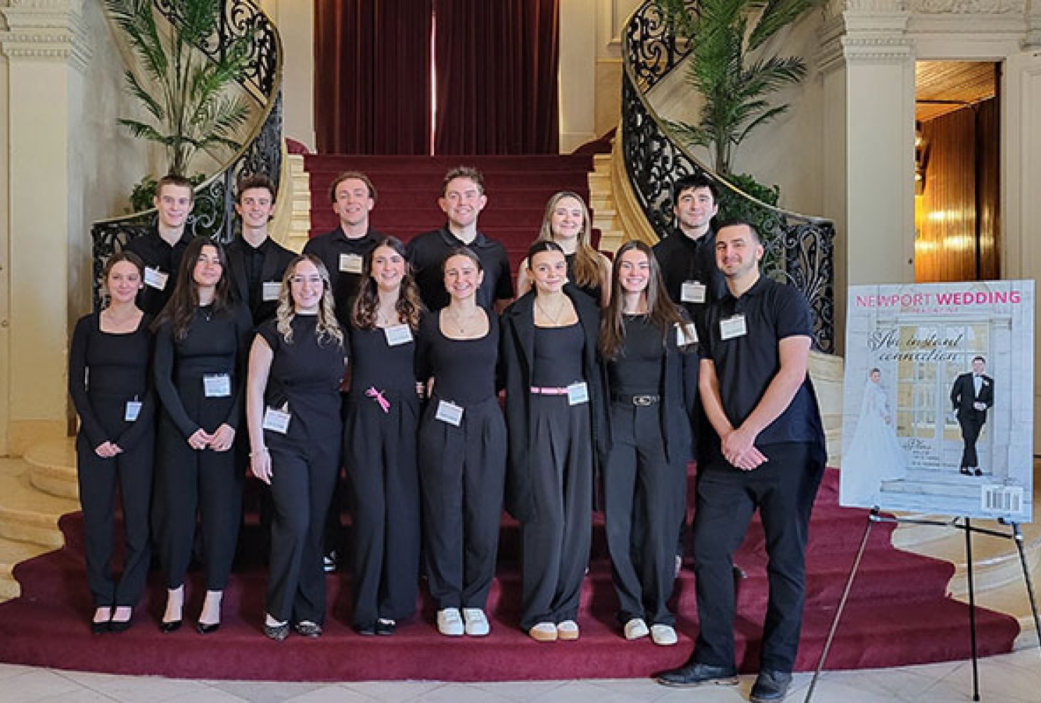 Group of students at the Newport Wedding Show
