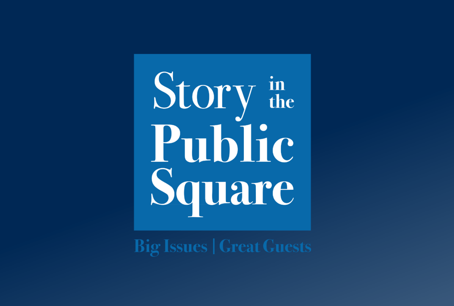 Story in the Public Square logo on blue background