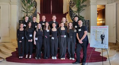 Group of students at the Newport Wedding Show