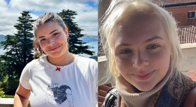 Two women, one with dark hair and one with blonde hair