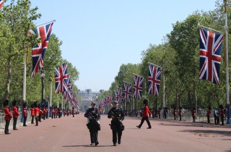 Buckingham Palace Road in London, England