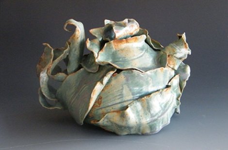 Ceramics display in an art gallery