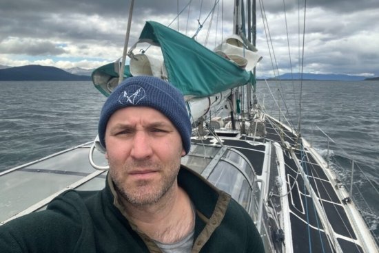 Dr. Nathaniel Kitchel sailing to Antarctica