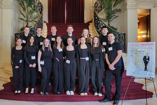 Group of students at the Newport Wedding Show