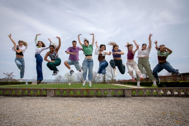 dancers posing outside