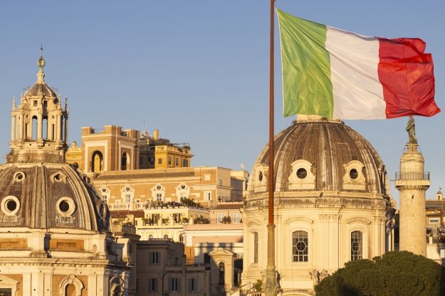 Italy with flag