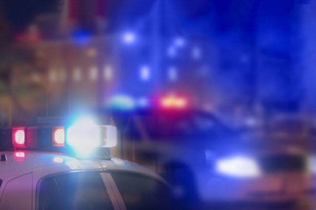 police cars in city
