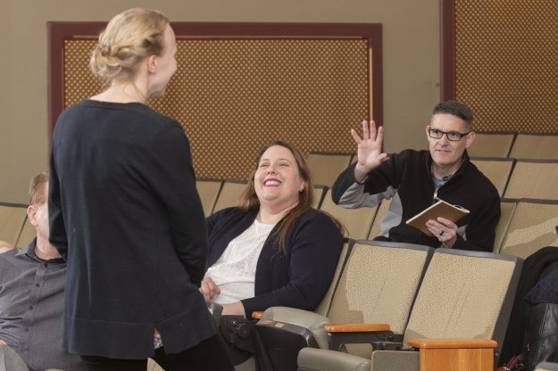 Photo of a humanities residency in session at Salve