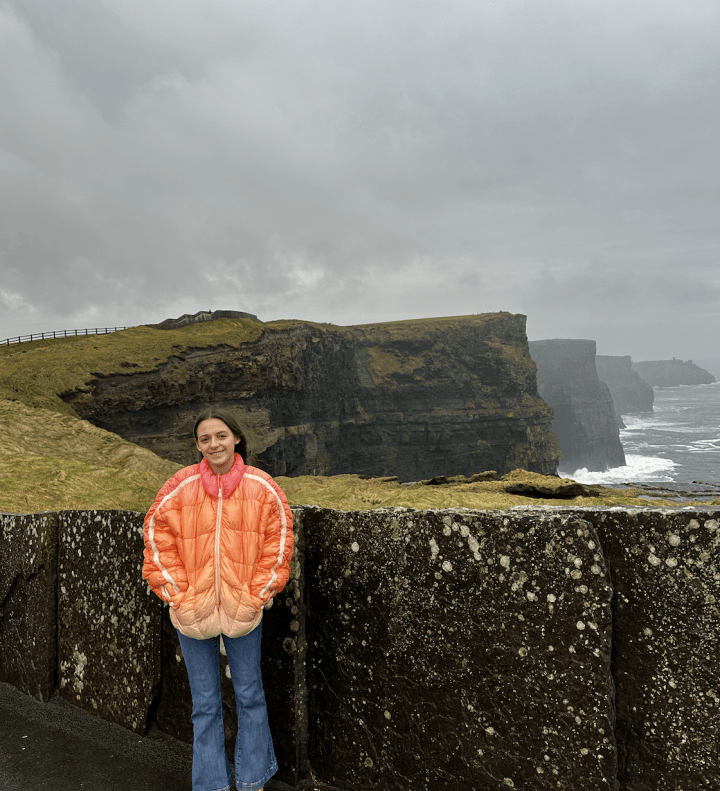 Sofia Irish at the Cliffs of Moher