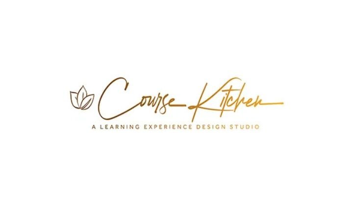 Course Kitchen script logo in gold