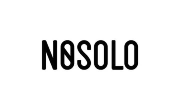 N0SOLO written in black caps. The "o" in No has a slash through it.