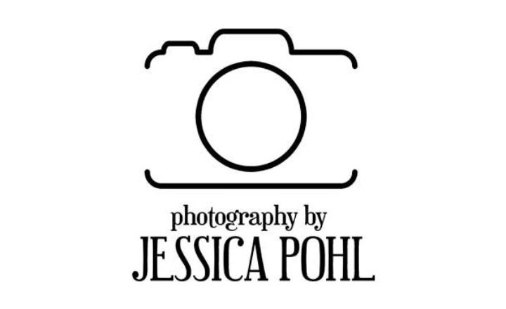outline of a camera with Photography by Jessica Pohl written below