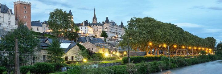 Charming French village along a waterway