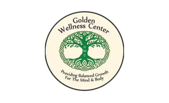Golden Wellness green tree logo