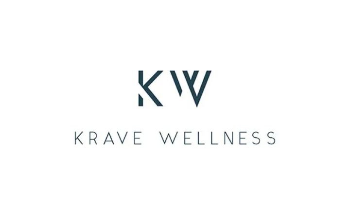 KW logo with Krave Wellness written below in block lettering