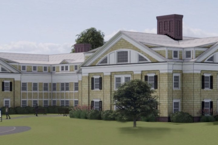 Rendering of a residence hall building