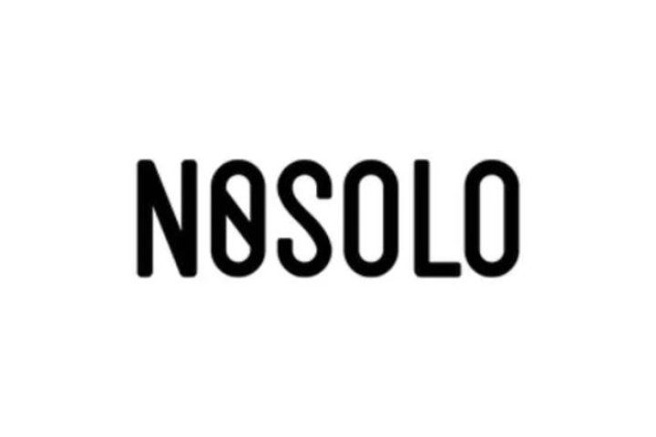 N0SOLO written in black caps. The "o" in No has a slash through it.