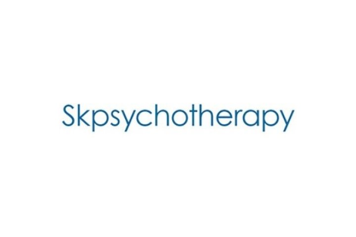 Skpsychotherapy written in teal