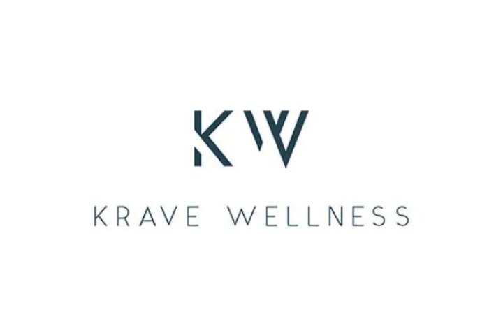 KW logo with Krave Wellness written below in block lettering