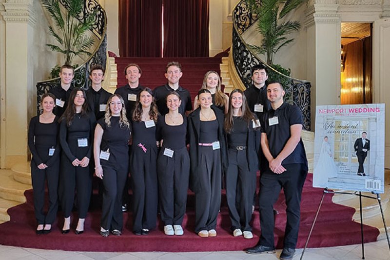 Group of students at the Newport Wedding Show