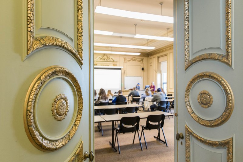 classroom in McAuley Hall