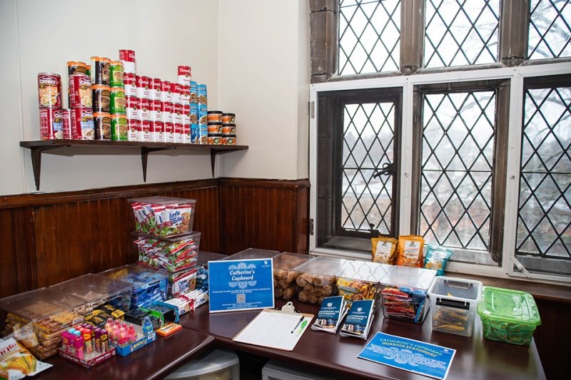 Food items inside of Catherine's Cupboard