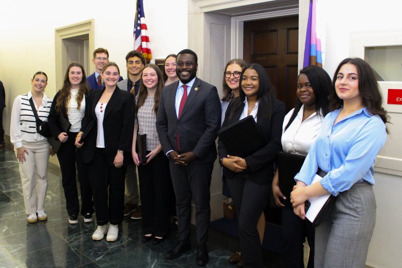 2024-2025 Nuala Pell Leadership Fellows meet with Rhode Island Representative Gabe Amo at the Congressional offices in Washington, D.C. 