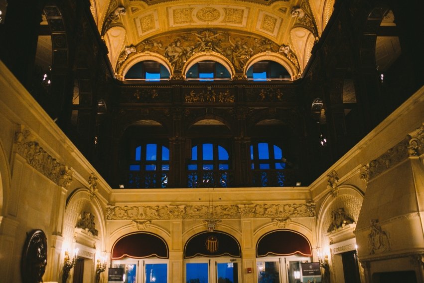 The inside of Ochre Court.