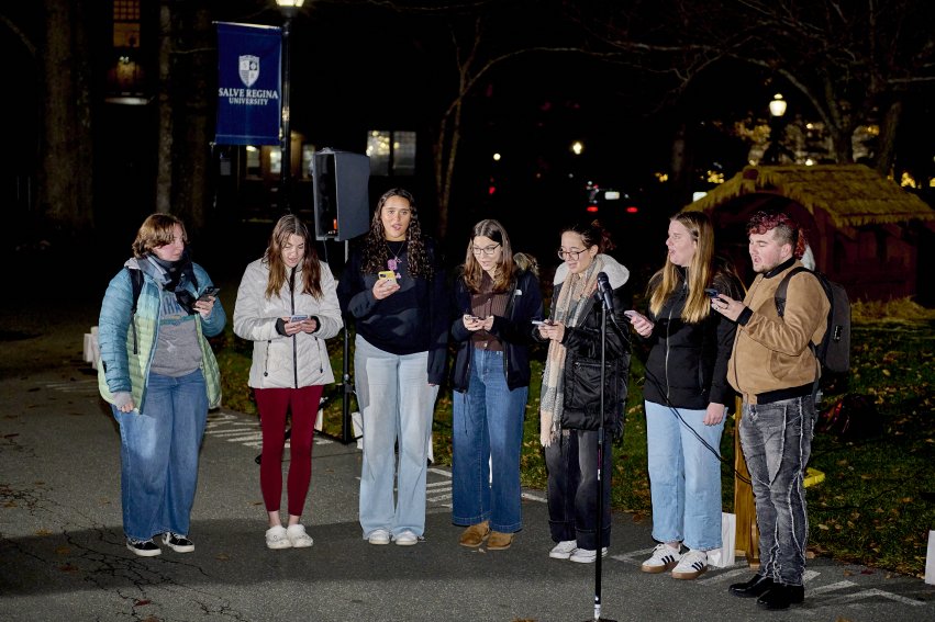 The Madrigals perform at the tree lighting.