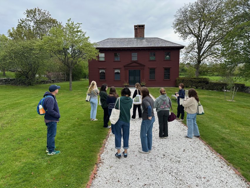 Students in the Compass Summer program "Walking Through History" visit Whitehall Museum House, the 18th-century home of philosopher George Berkeley, as they explore one of Newport's lesser-known historic landmarks.