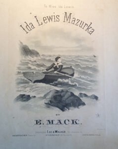Sheet music cover titled "Ida Lewis Mazurka."