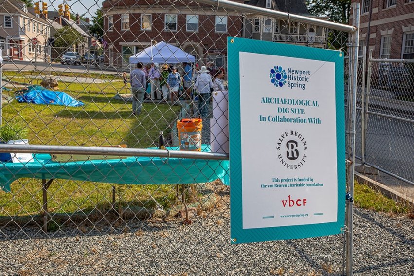 Photo for blog post "Alumni, students participate in archaeological dig at Newport's historic spring"