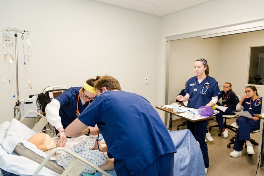 Photo for blog post "Nursing department awarded Champlin grant for high-fidelity manikin in sim lab"