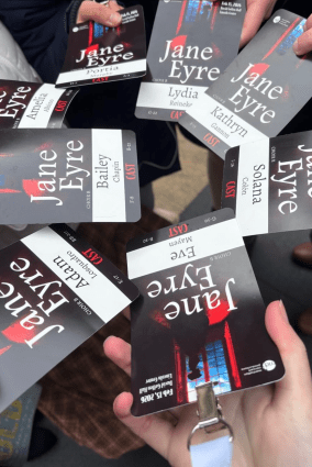 Broadway stage passes for the show "Jane Eyre."