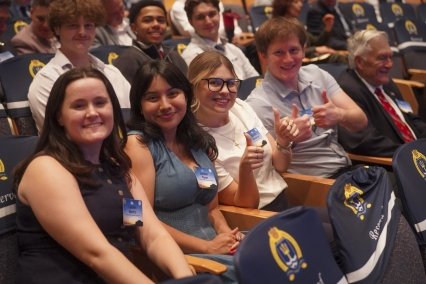 Salve Regina students at Forum at Newport 2025