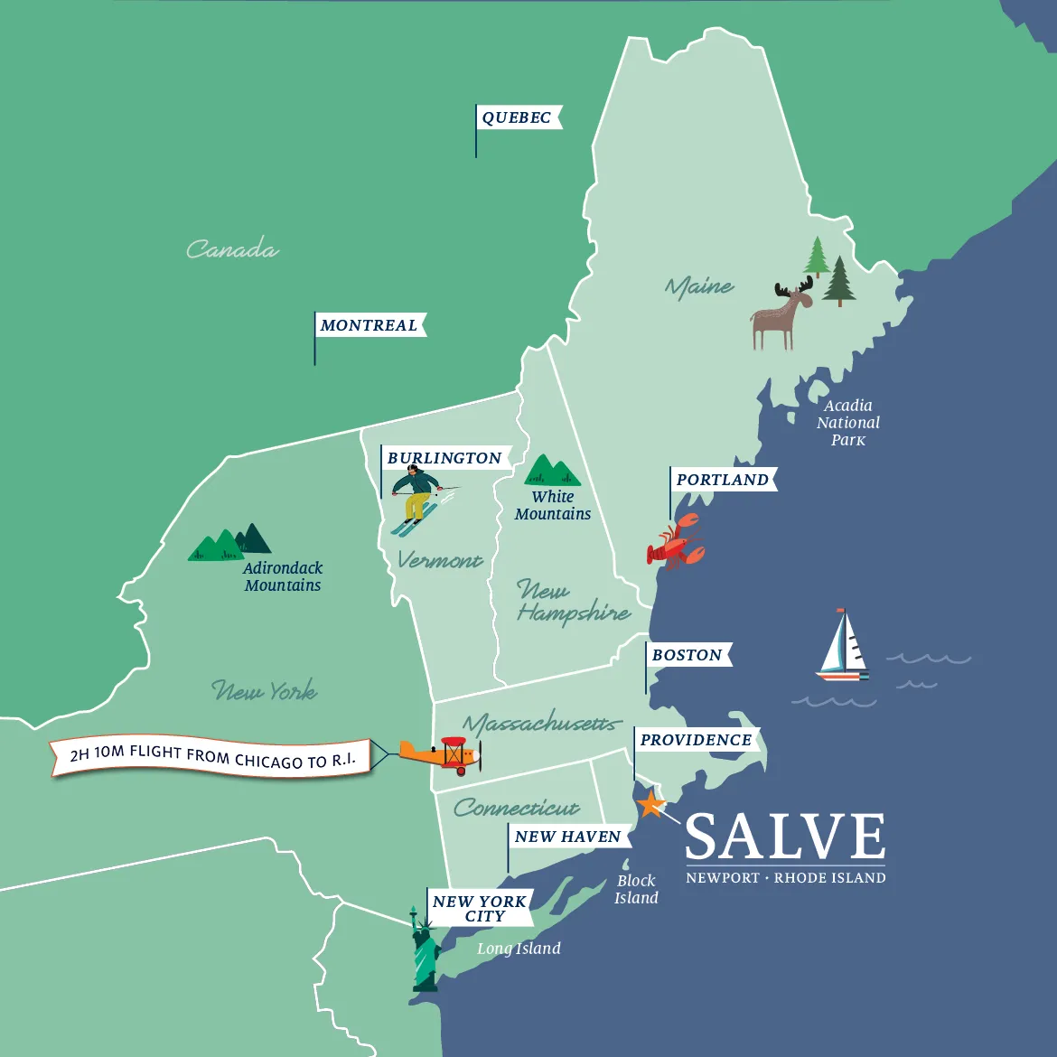 Map of New England
