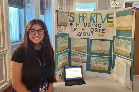 Student poster presentation at the Summer Institute of Politics