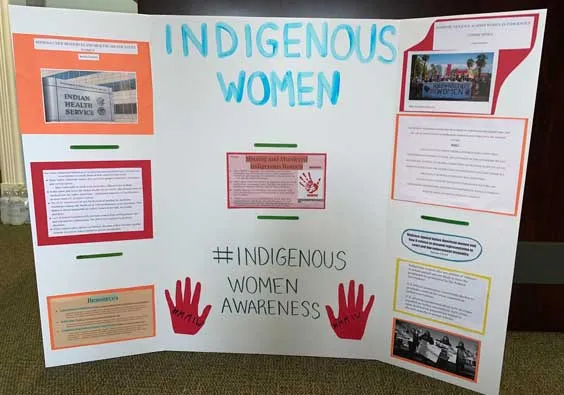 Indigenous women poster board display